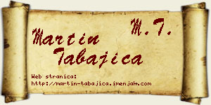 Martin Tabajica vizit kartica